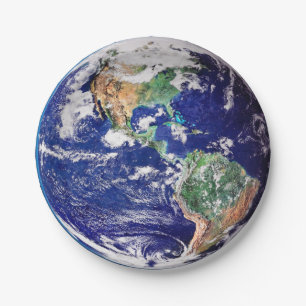 Planeten-Erde Pappteller