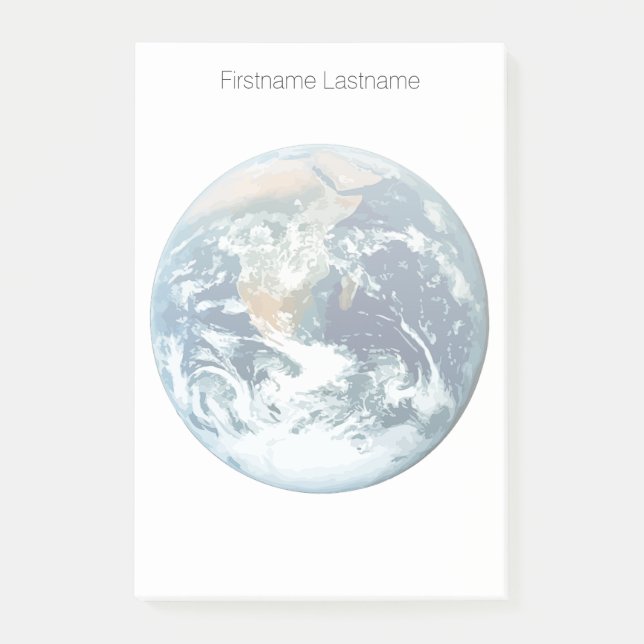 Planeten-Erde Post-it Klebezettel (Vorderseite)