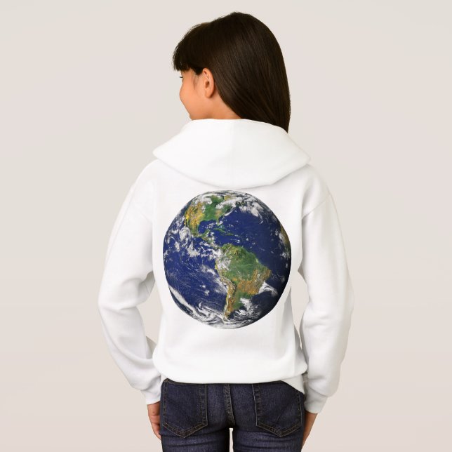 PLANETEN-ERDE vom Hoodie RAUM Mädchen (Schwarz voll)