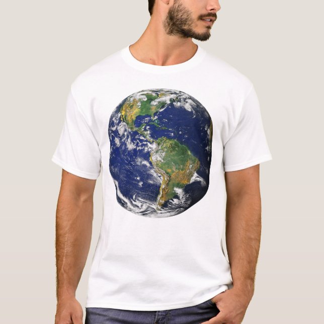 PLANETEN-ERDE vom weißen T - Shirt RAUM Männer (Vorderseite)