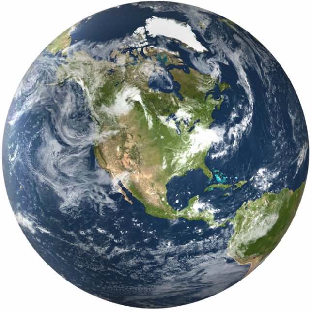 Planeten-Erdschnittheraus Fotoskulptur Ornament (Vorne)