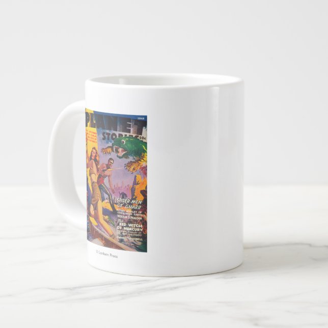 Planeten-Geschichten-Titelseite5 Jumbo-Tasse (Vorderseite Links)