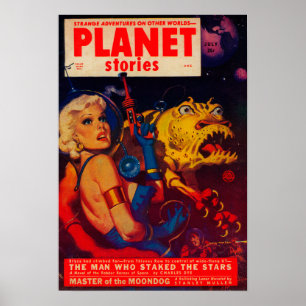 Planeten-Geschichten-Titelseite Poster