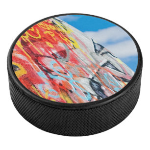 Planeten-Graffiti Eishockey Puck
