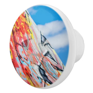 Planeten-Graffiti Keramikknauf