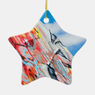 Planeten-Graffiti Keramikornament
