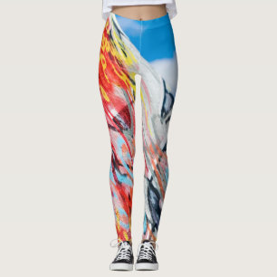 Planeten-Graffiti Leggings