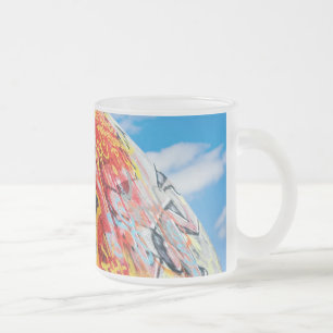 Planeten-Graffiti Mattglastasse