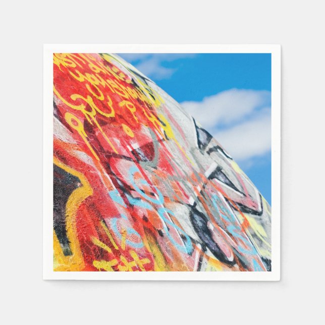 Planeten-Graffiti Serviette (Vorderseite)