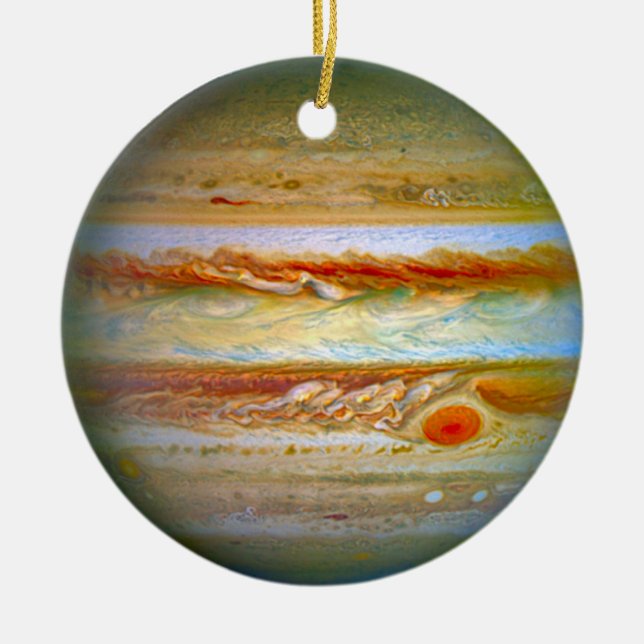 Planeten-Jupiter-Weihnachten Keramikornament (Vorne)