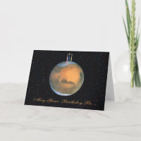 Planeten-Mars-Geburtstags-Karte