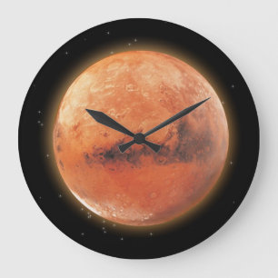 Planeten-Mars u. Starry Himmel-Astronomie-Wand-Uhr Große Wanduhr