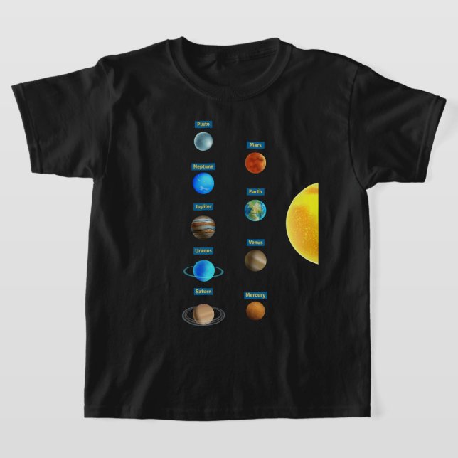 Planeten mit Namen T-Shirt (Ablage )