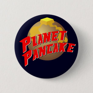 Planeten-Pfannkuchen-Knopf Button