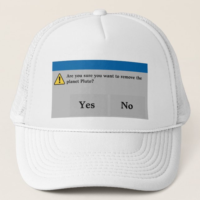 Planeten-Pluto-Hut Truckerkappe (Vorderseite)