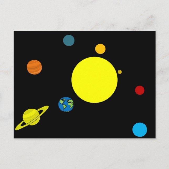 Planeten Postkarte (Vorderseite)