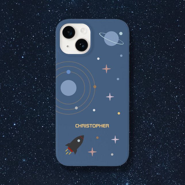 Planeten & Raketen, Weltraum-Gehäuse Case-Mate iPhone Hülle (Planets & Rocket, Outer Space Pillow Phone Case)