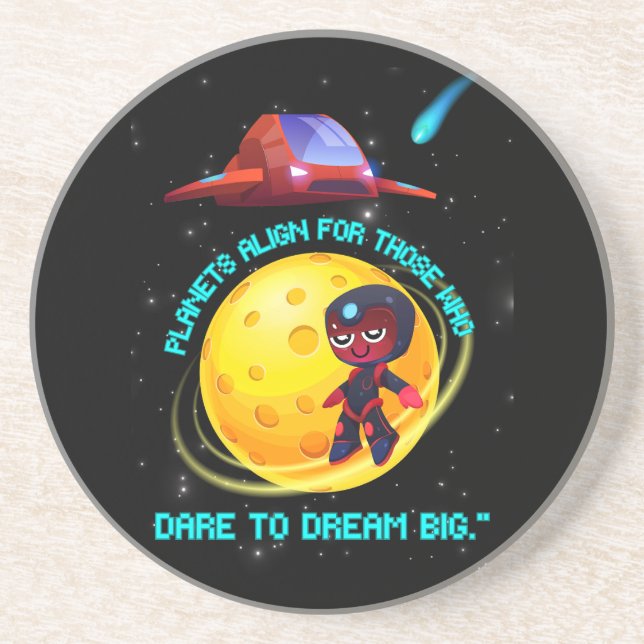 Planeten richten sich an diejenigen, die es wagen, getränkeuntersetzer (Vorne)