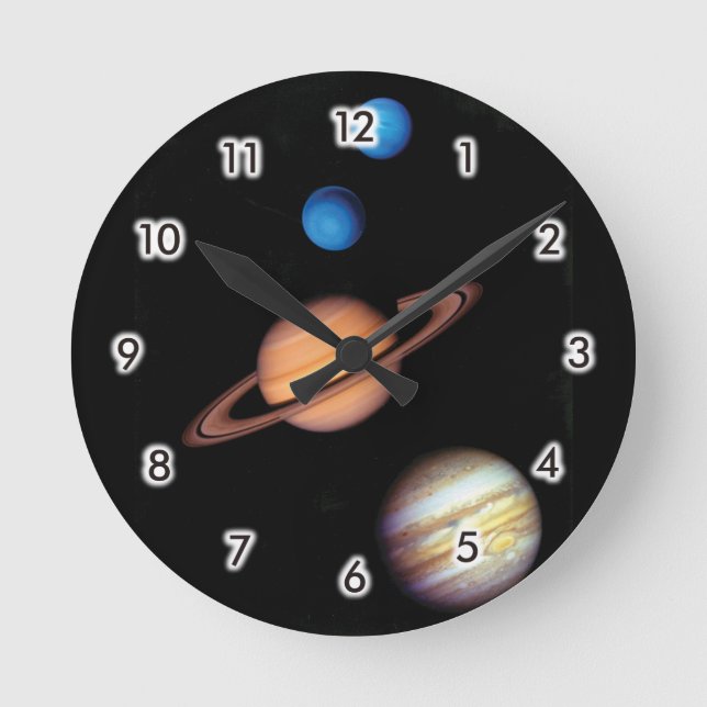Planeten Runde Wanduhr (Vorderseite)