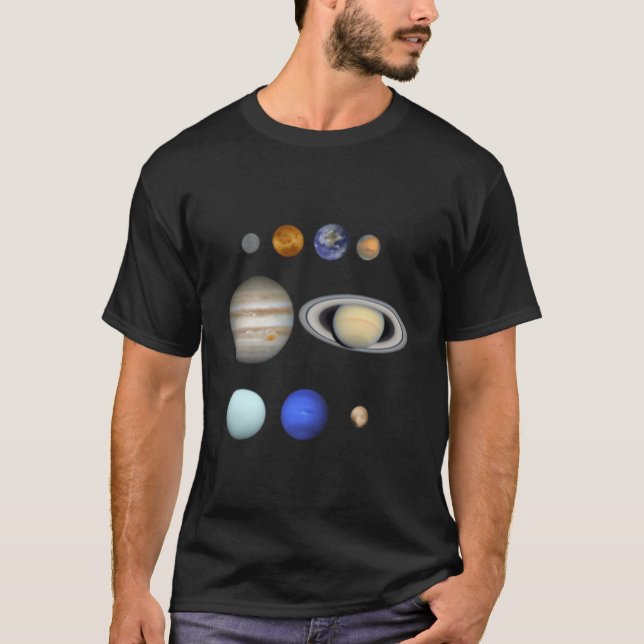 Planeten Sonnensystem T-Shirt (Vorderseite)