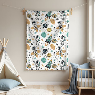 Planeten & Sterne Decke Baby Jungen Geschenk zur B