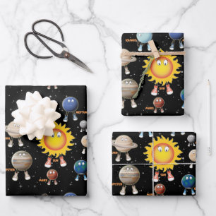 Planeten und das Sonnensystem Geschenkpapier Set