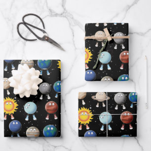 Planeten und das Sonnensystem Geschenkpapier Set