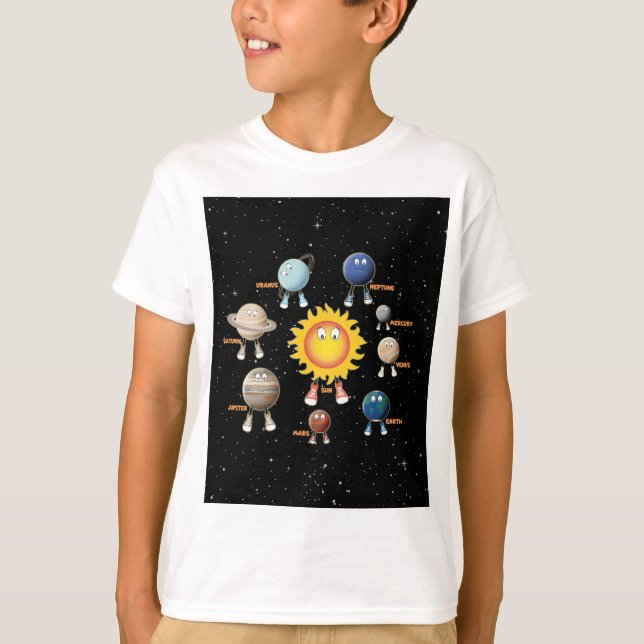 Planeten und das Sonnensystem T-Shirt (Vorderseite)