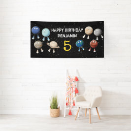 Planeten und der Kindergeburtstag des Sonnensystem Banner