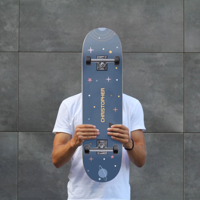Planeten und Raketen, Weltraumskateboard Skateboard (Planets & Rocket, Outer Space Skateboard)
