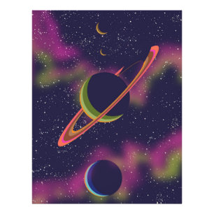 Planeten und Sterne Fotodruck
