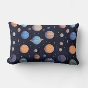 Planeten und Sterne in einer kosmischen Ansicht Lendenkissen