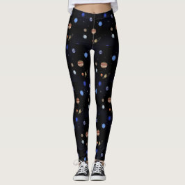 Planeten und Yoga im Weltraum Leggings