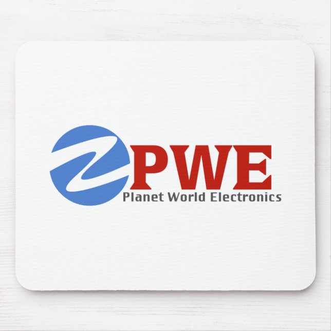 Planeten-Weltelektronik-weiße Mausunterlage Mousepad (Vorne)