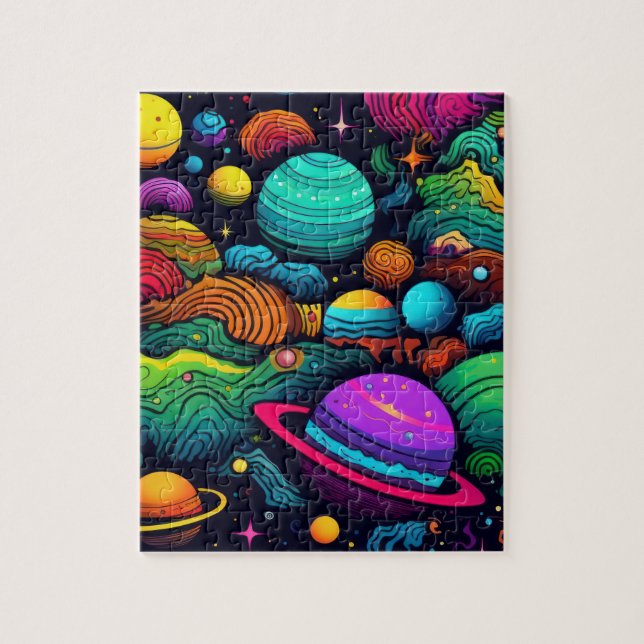 Planetenhintergrund Puzzle (Vertikal)