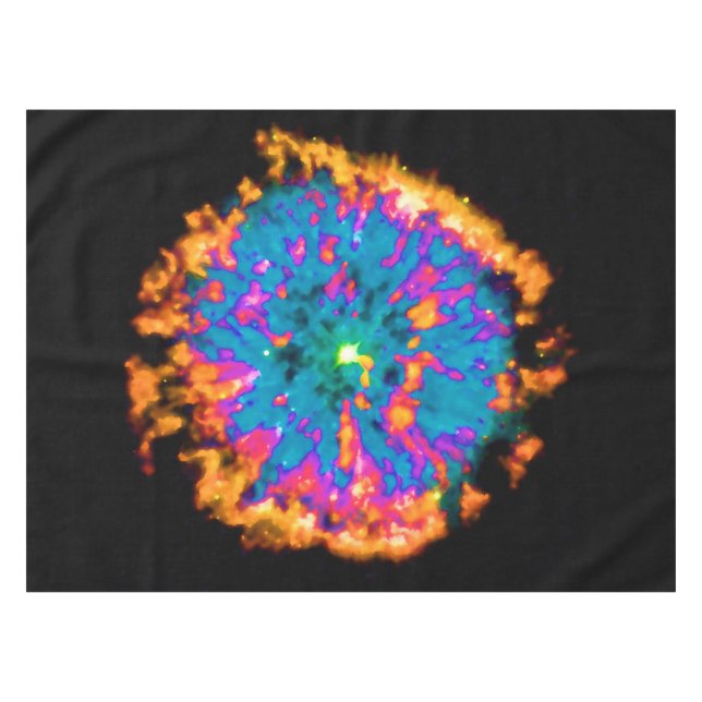 Planetennebel NGC 6751 Pop Art Psychedelic Tischdecke (Vorderseite (Horizontal))