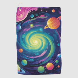 Planetenspin Golfhandtuch