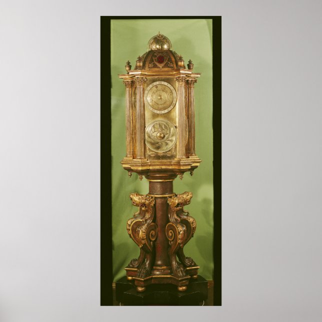 Planetenuhr, 1520 abgeschlossen poster (Vorne)