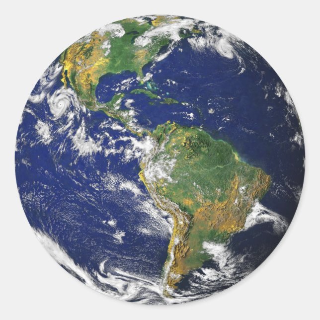 PLANETERDE AUS RAUM Kleine Aufkleber (Vorderseite)