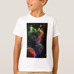 Planetoiden im Nebula Cluster Weltraumkunst T-Shirt