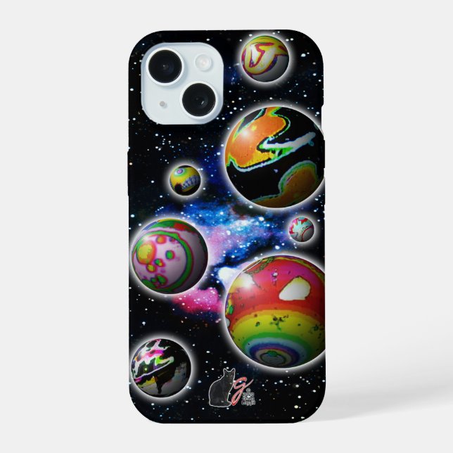 Planetoiden iPhone 15 Hülle (Rückseite)