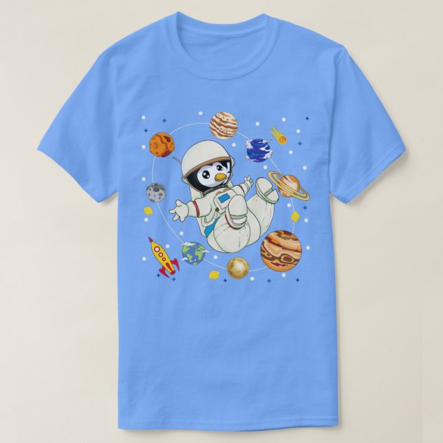 Planets Astronomy Lover Space Astronaut Tierpen T-Shirt (Design vorne)