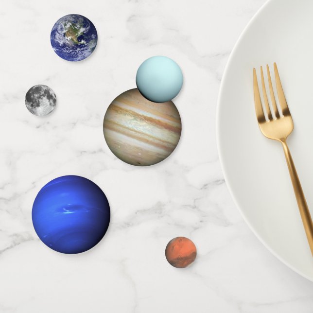Planets Earth Moon Jupiter Mars Neptune Uranus Konfetti (Gruppe)