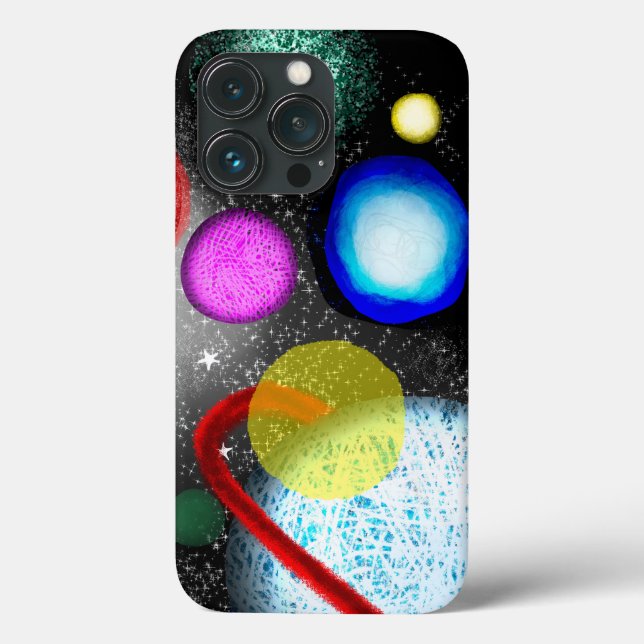 Planets Galaxy Sonnensystem Case-Mate iPhone Gehäu Hülle (Rückseite)