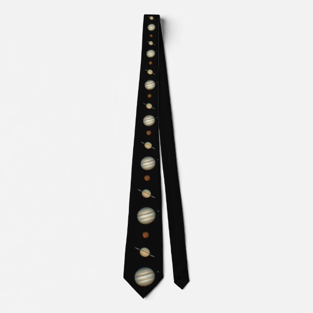 Planets Krawatte Jupiter Saturn Mars Necktie (Vorderseite)