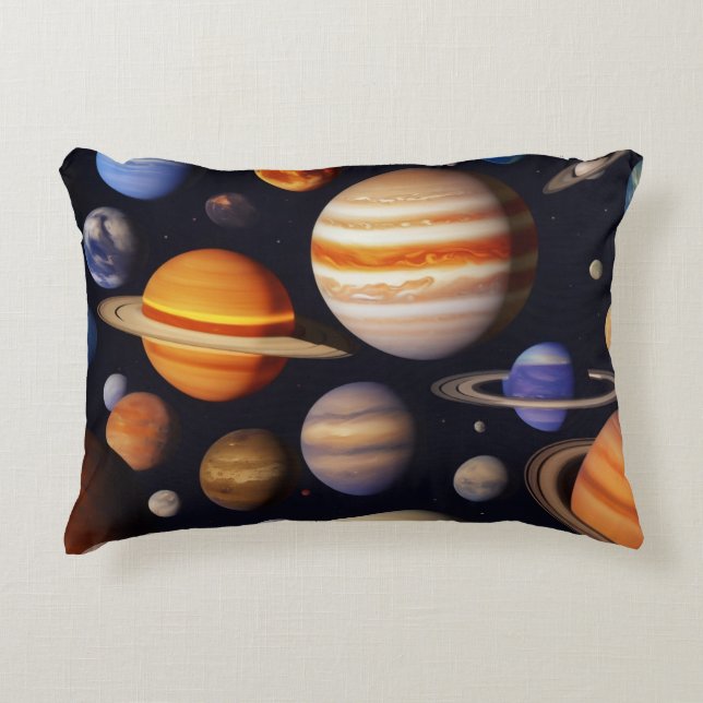Planets Pattern Dekokissen (Vorderseite)