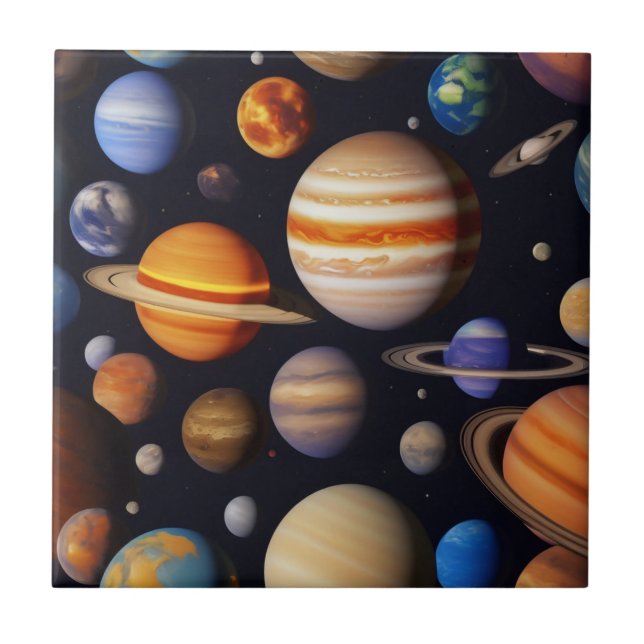 Planets Pattern Fliese (Vorderseite)