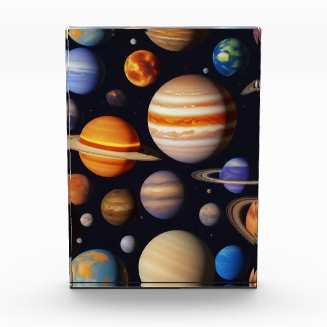 Planets Pattern Fotoblock (Vorderseite)