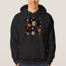 Planets Pattern Hoodie