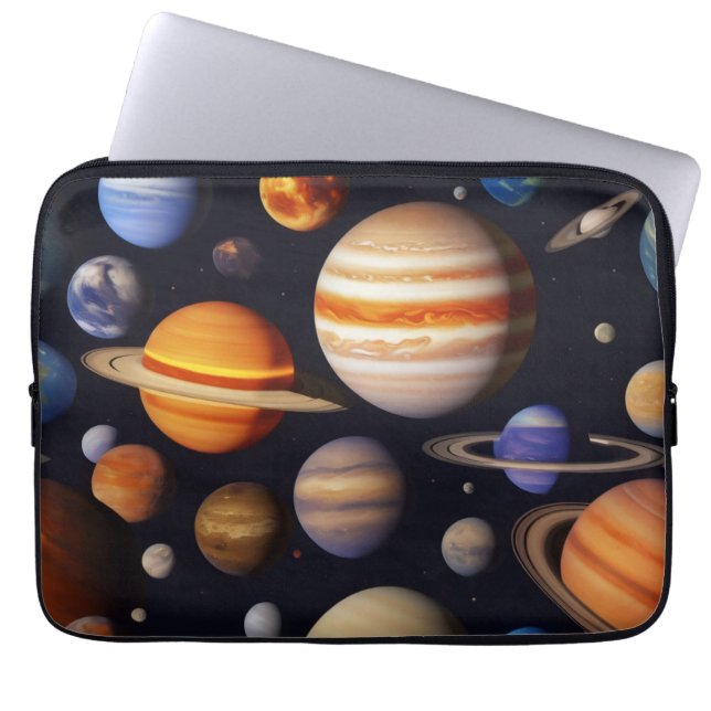 Planets Pattern Laptopschutzhülle (Vorderseite)